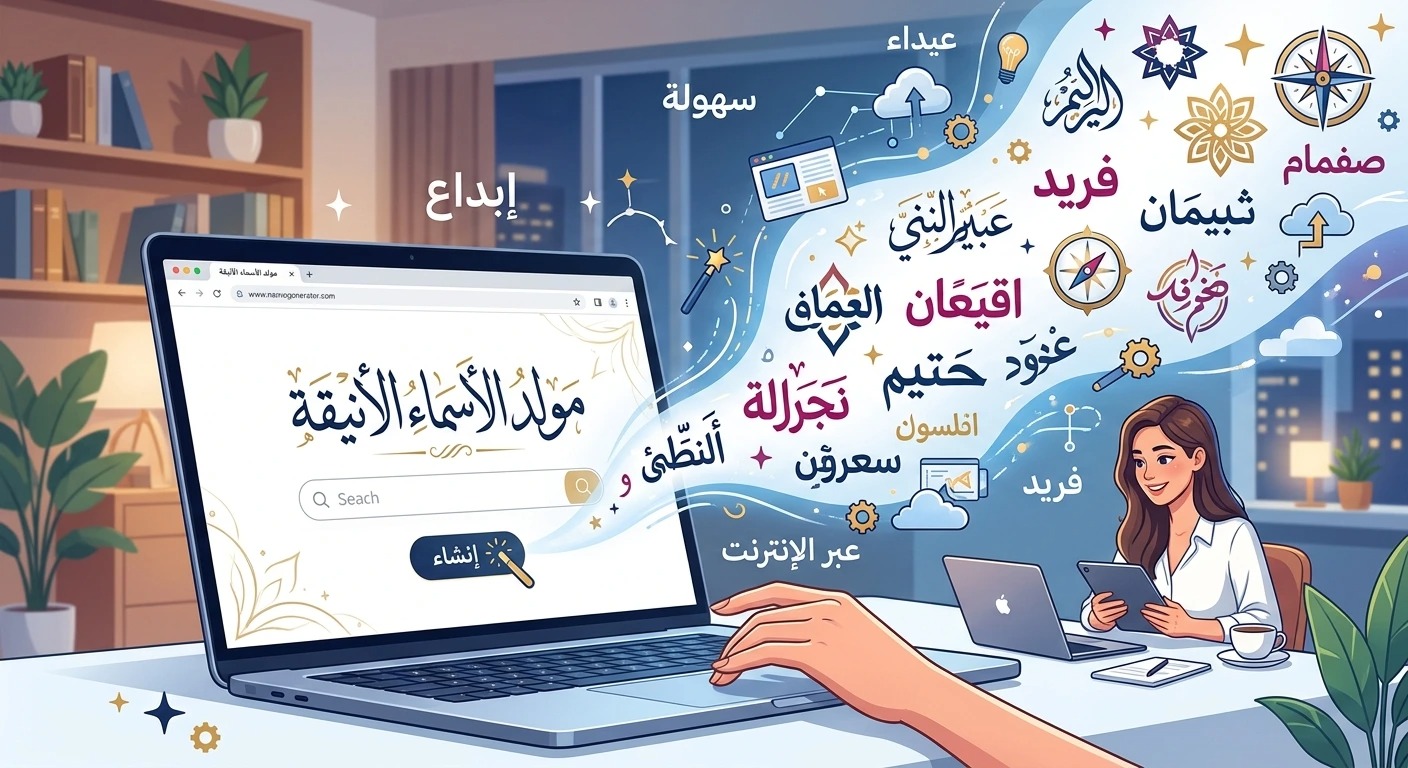 مولد الأسماء الأنيقة – أنشئ أسماء رائعة ومميزة عبر الإنترنت